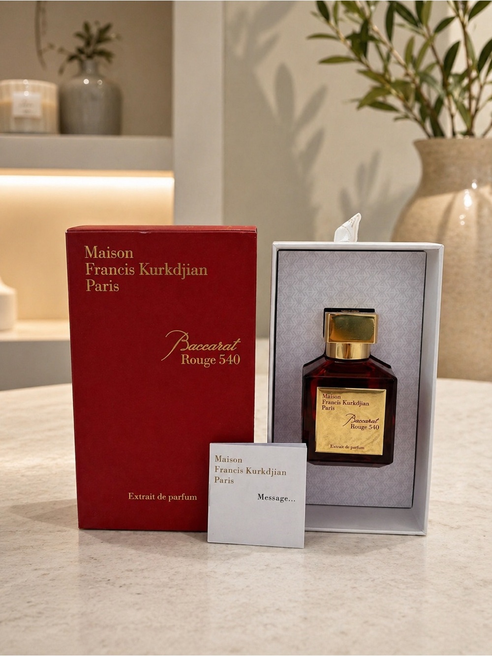 Maison Francis Kurkdjian Red Box with Gold Foil